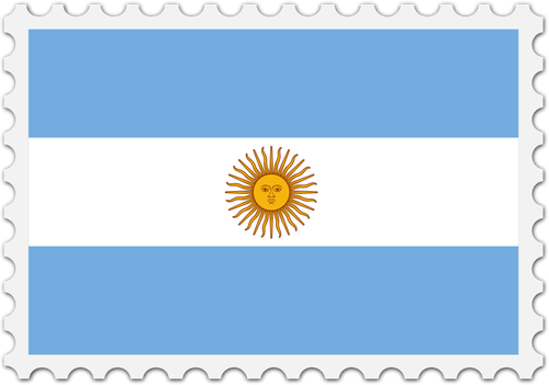 Sello de bandera Argentina
