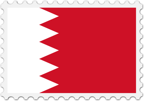 Bahrains flagga stämpel
