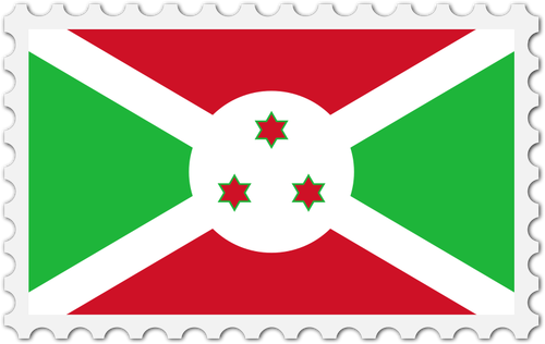 Burundi flagg stempel