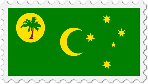 Kokosøya flagg stempel
