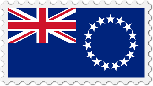 Cook Islands flagga stämpel