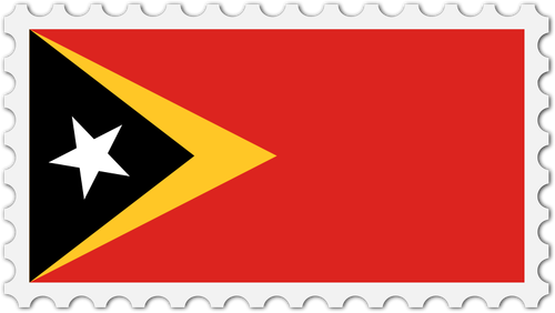 Doğu Timor bayrağı damgası