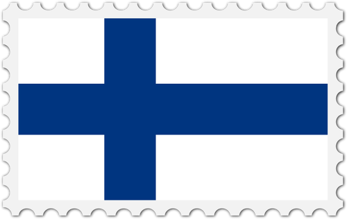 Timbre de drapeau Finlande