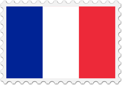 France flag stamp