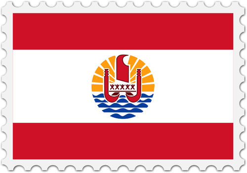 Французская Полинезия флаг штамп