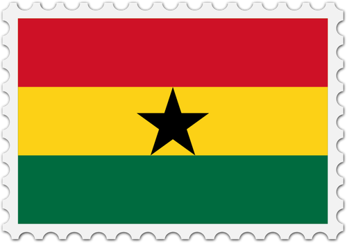 Ghana flag stamp