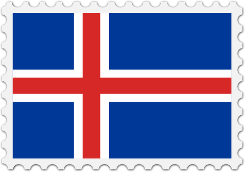 Island flagg stempel