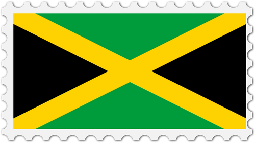 Jamaica flagga stämpel