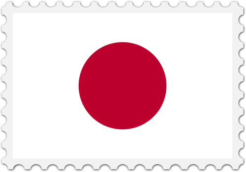 Япония флаг штамп
