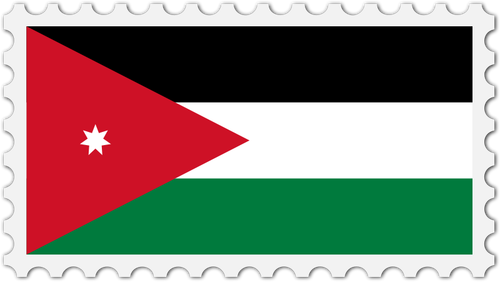 Jordanië vlag stempel