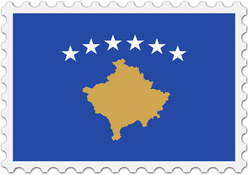 Kosovos flagga stämpel