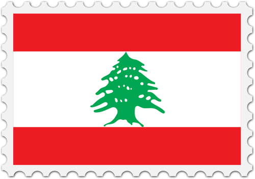 Libanon flagga stämpel