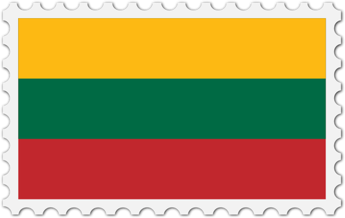 Lithuania flag stamp