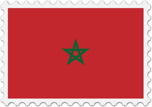 Morocco flag stamp