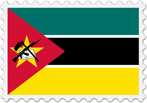 Mozambique flag stamp