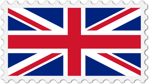 Storbritannia flagg stempel