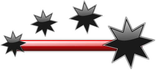 Schwarze glänzende Sternen Vektor-illustration