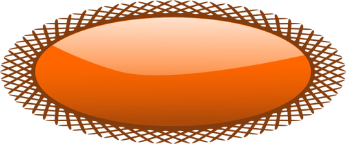 Oval form knappen med net stil gränsen vektorbild