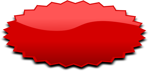 Oval formade röda stjärnan vektor ritning