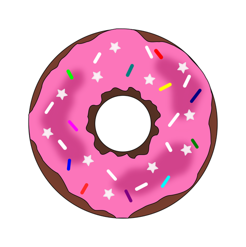 Donut de estrelas e granulado