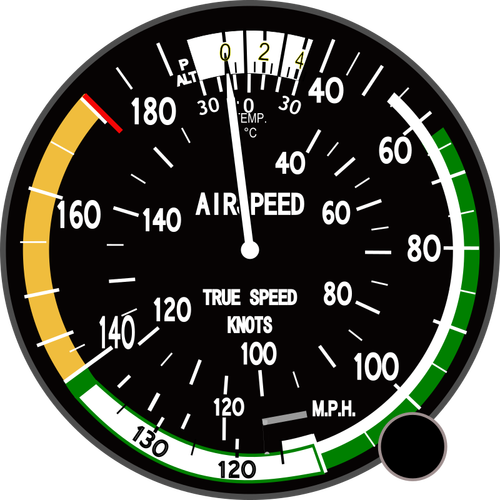 Indicador de velocidad aérea verdadera