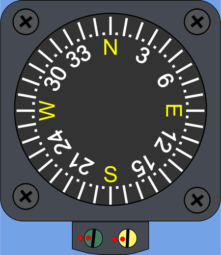 Kompas magnetik vektor gambar