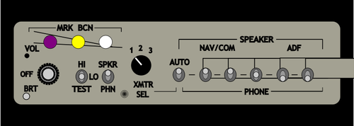 Letectví audio panel vektorové grafiky