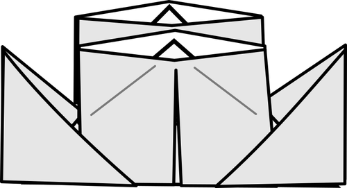 Оригами пароход векторной графики