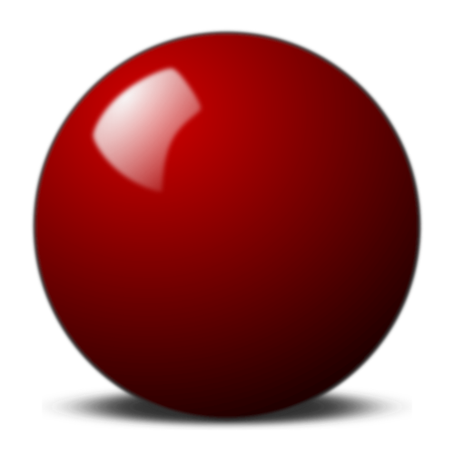 Röd snooker bollen
