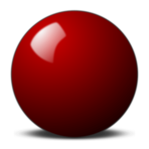 Kırmızı snooker ball