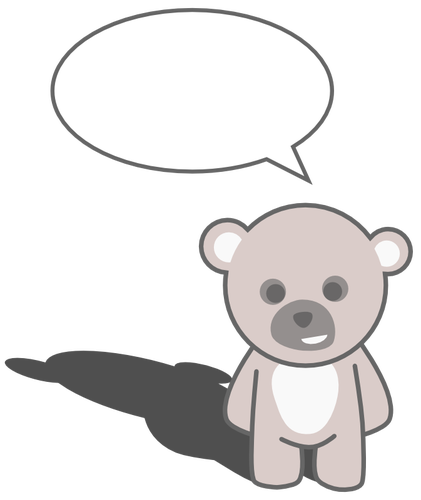 Talking teddy bear vector clip art