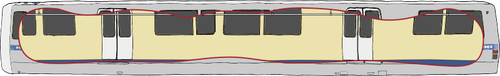 Bay Area Rapid Transit carriage vector illustration