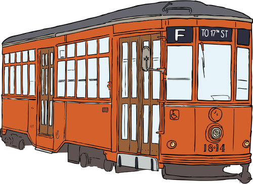 ميلان streetcar الرسم المتجه