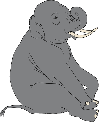 Sitting elephant