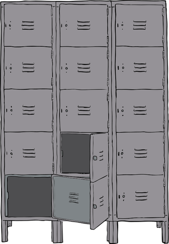 Vector image of lockers