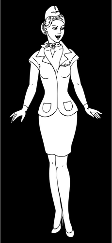 Stewardess vector