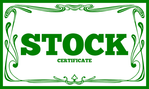 Stock certificate vector