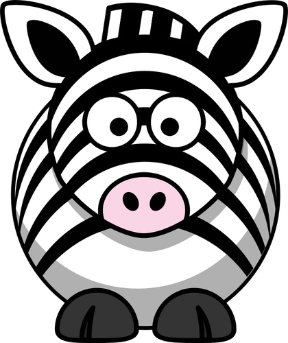 Vector image of cartoon zebra