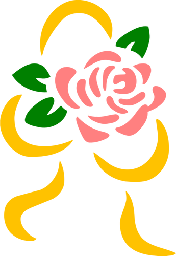程式化玫瑰剪影