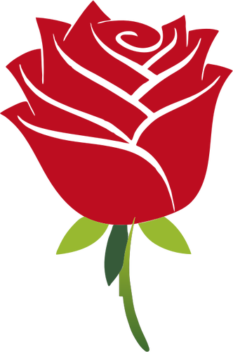 Stilisert rød rose