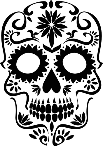 Decorative skull silhouette