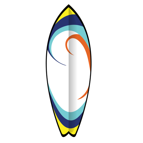 Sommer surfebrett vektor image