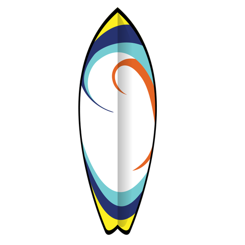 Summer surfboard vector image