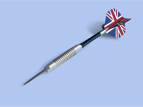 Photorealistic dart with UK colors vector image