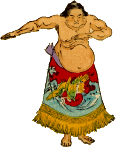 Sumo wrestler drawing