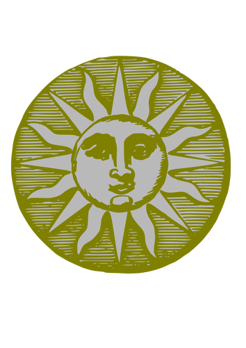 Vintage güneş sembolü