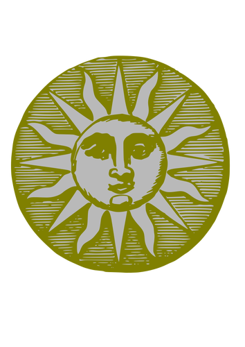 Vintage sun symbol