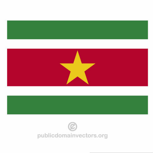 Vector bandeira de Suriname