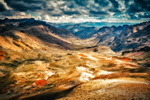 Surrealistisch Peruaanse bergen