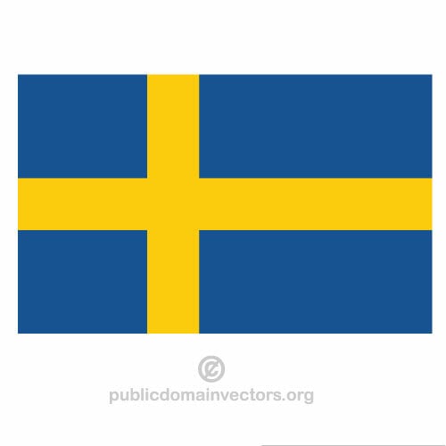 Vector bandera de Suecia